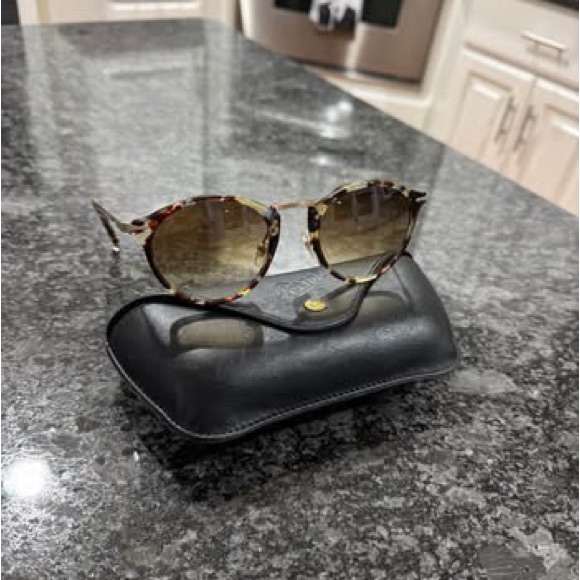 Persol Tortoise Shell Sunglasses With Black Case
